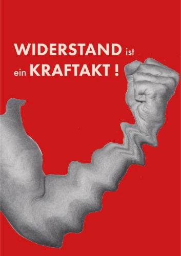 Plakat gegen Rechts von Greta Aufermann