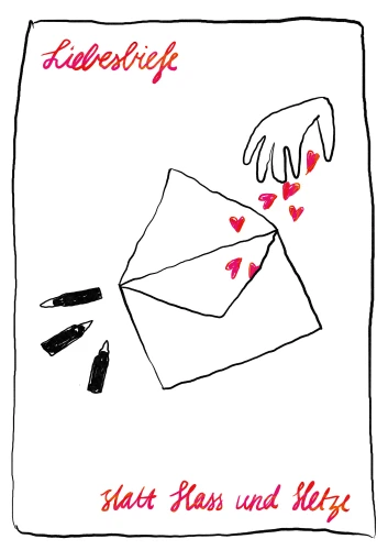 Plakat gegen Rechts von Hannah Blum