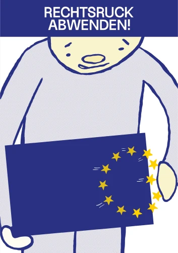 Plakat gegen Rechts von Hannah Blum