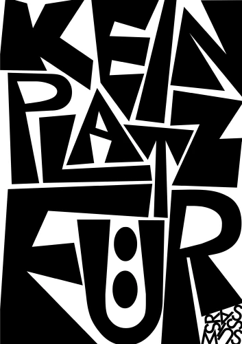 Plakat gegen Rechts von Hannes Schlötelburg