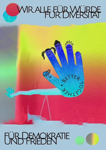 Plakat gegen Rechts von kunstlebendig