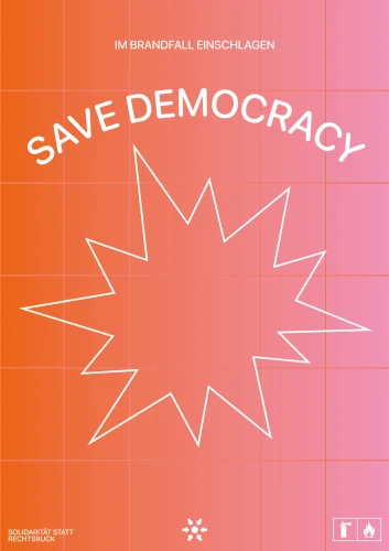 Plakat gegen Rechts von superkolor