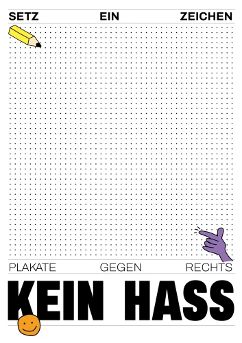 Plakat gegen Rechts von Studio Regular