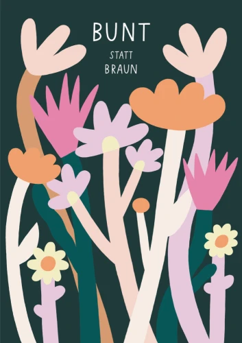 Plakat gegen Rechts von Jane Holtewert