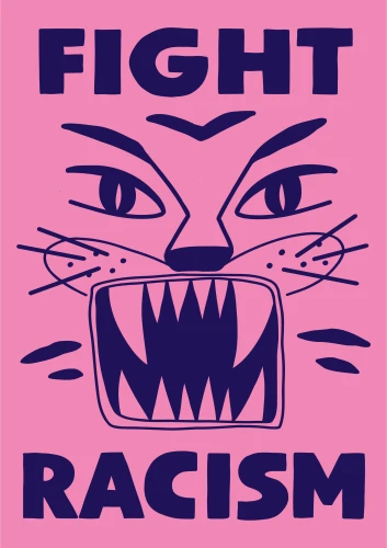 Plakat gegen Rechts von Minkjas