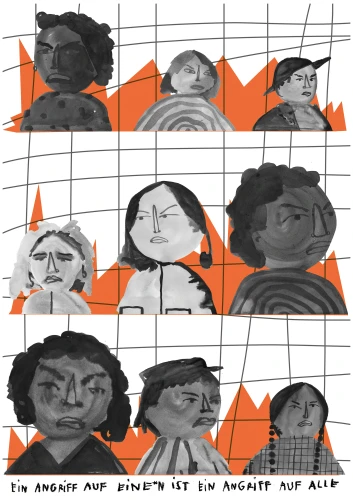 Plakat gegen Rechts von Jill Pastore