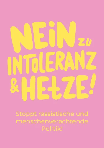 Plakat gegen Rechts von Julia Lenartz