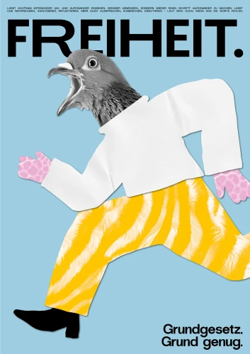 Plakat gegen Rechts von Kaja Funke