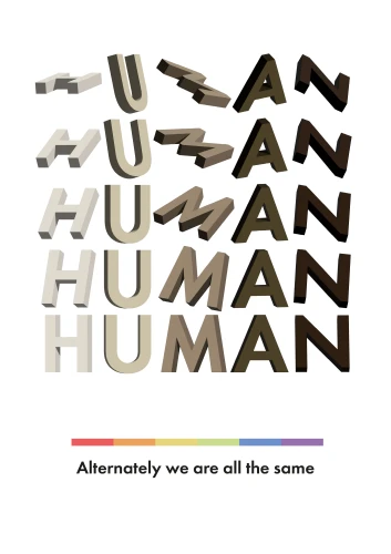 Plakat gegen Rechts von Katharina Aretz