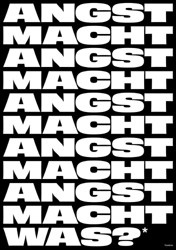 Plakat gegen Rechts von Katharina Frick