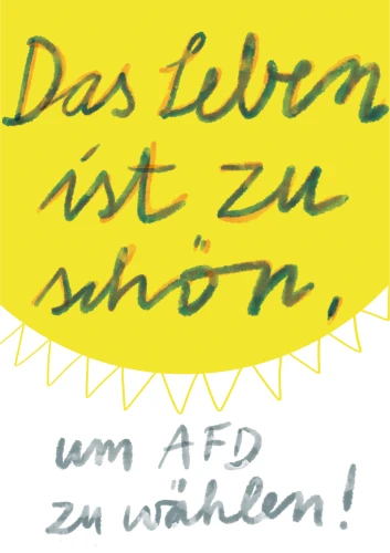 Plakat gegen Rechts von Kerstin Rupp