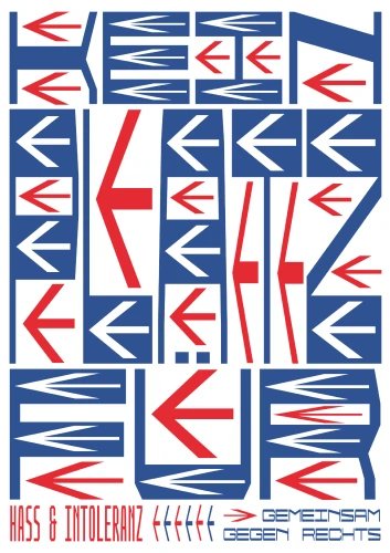 Plakat gegen Rechts von Anonym