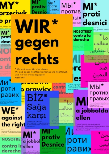 Plakat gegen Rechts von WIR* gegen rechts