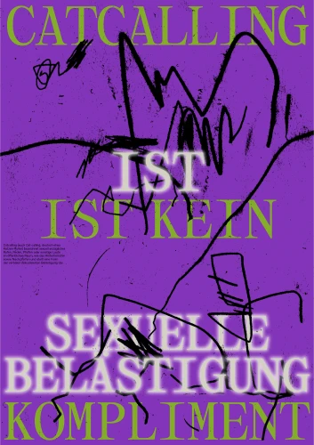 Plakat gegen Rechts von Lena Konz