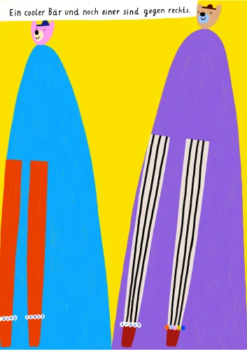 Plakat gegen Rechts von Anna Katharina Jansen