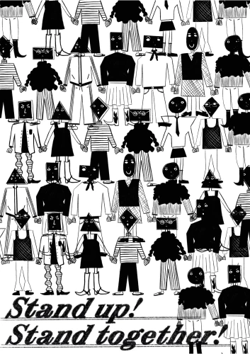 Plakat gegen Rechts von Lilian Scheidweiler