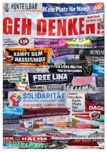 Plakat gegen Rechts von Lisa Maria Baier