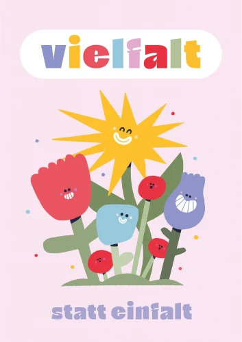 Plakat gegen Rechts von Lisa Maria Prantl