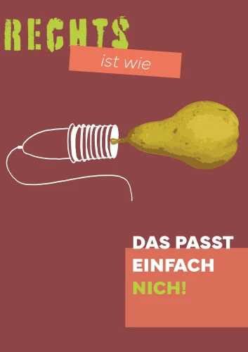 Plakat gegen Rechts von Menili Litzel