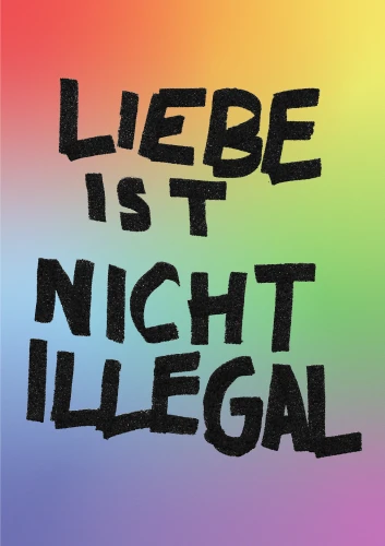 Plakat gegen Rechts von Lizi Scheller