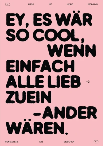 Plakat gegen Rechts von Lola Mais