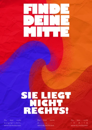 Plakat gegen Rechts von Lukas Vering