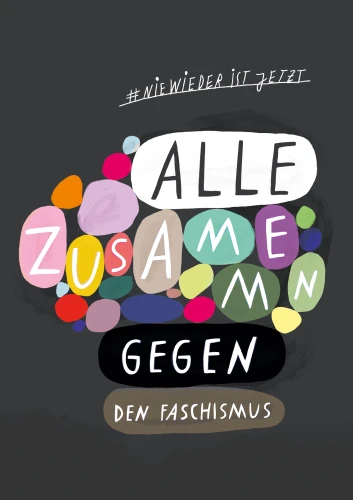 Plakat gegen Rechts von Mareike Engelke