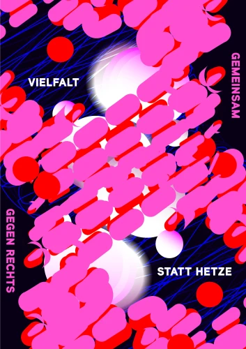 Plakat gegen Rechts von actu&tactu