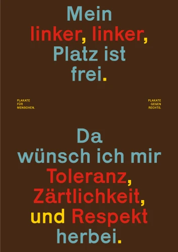 Plakat gegen Rechts von Marie Bauer