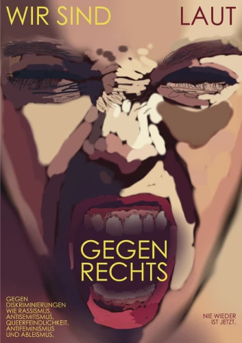 Plakat gegen Rechts von marieenglhard