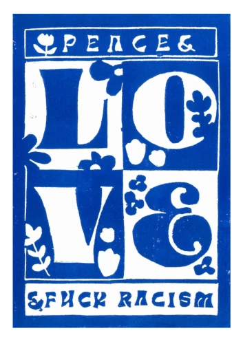 Plakat gegen Rechts von angeemalt