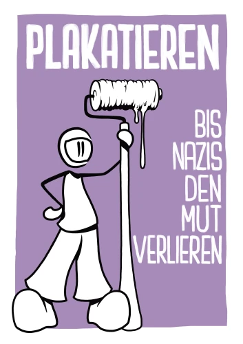 Plakat gegen Rechts von NO ONE