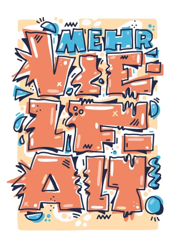 Plakat gegen Rechts von Max Glimm