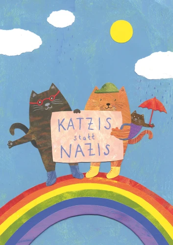 Plakat gegen Rechts von Anne Marie Braune