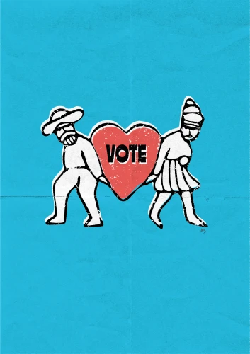 Plakat gegen Rechts von Pelf Metersen