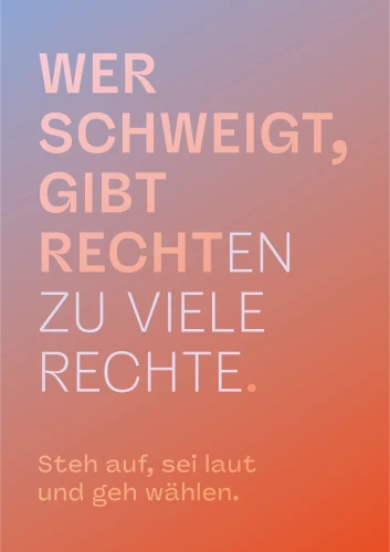 Plakat gegen Rechts von Melissa Harms, Nele Schacht