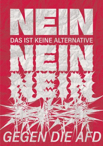 Plakat gegen Rechts von 13blitz13