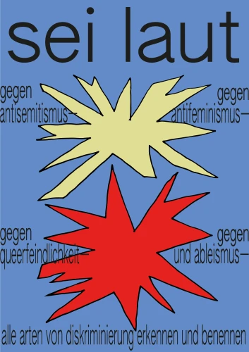 Plakat gegen Rechts von Merle Hermanns