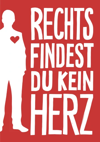 Plakat gegen Rechts von Nicole Schweigert