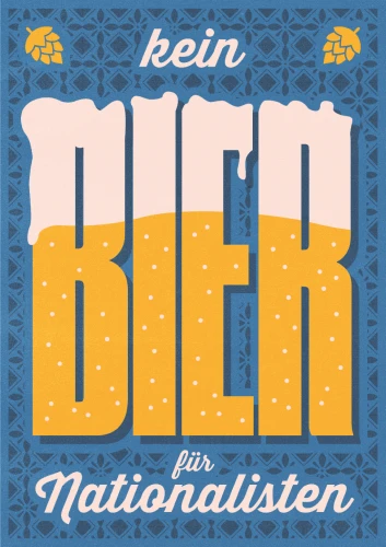 Plakat gegen Rechts von Olivier