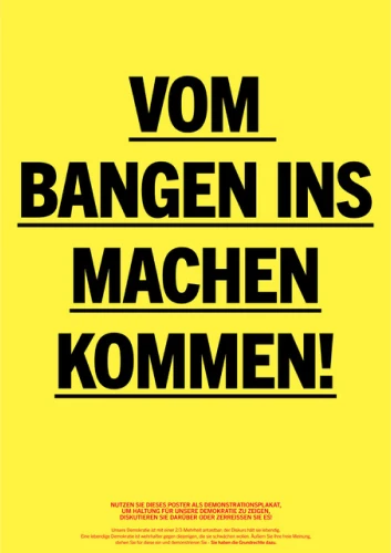Plakat gegen Rechts von Paul Knop