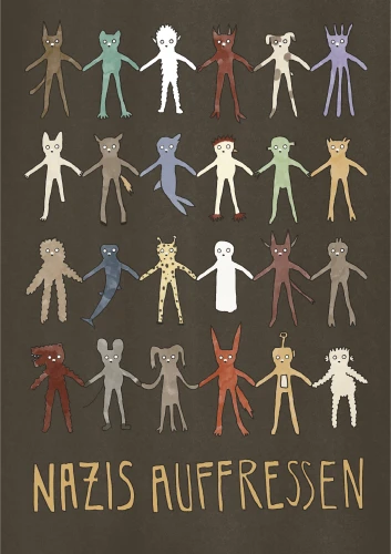 Plakat gegen Rechts von Paula Lindinger