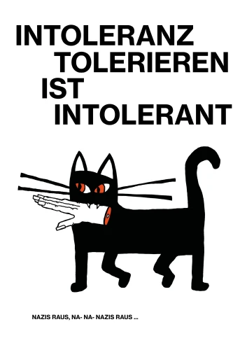 Plakat gegen Rechts von KEVA