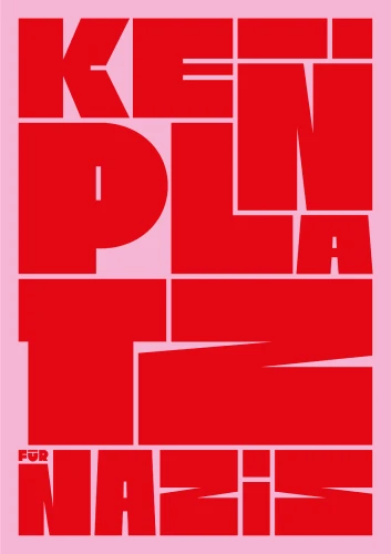 Plakat gegen Rechts von Nieke Hain