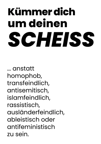 Plakat gegen Rechts von Ricarda, Panda, Henriette, Mercedes