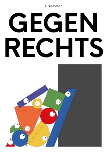 Plakat gegen Rechts von eye eye