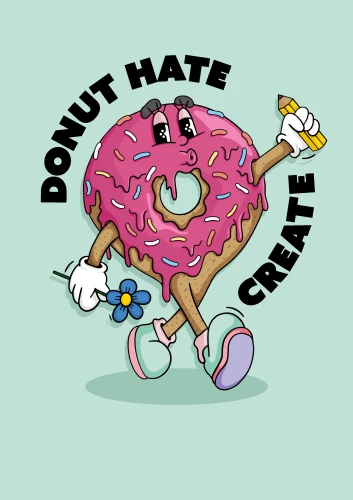 Plakat gegen Rechts von Sabrina Blumenthal