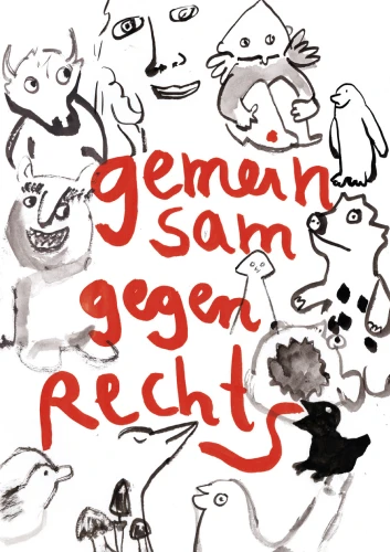 Plakat gegen Rechts von Annika Albrecht