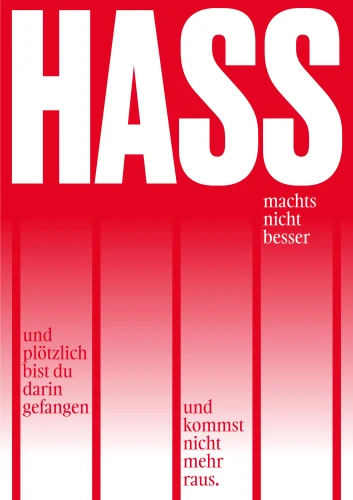 Plakat gegen Rechts von Roger Lehner