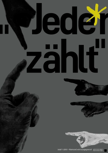 Plakat gegen Rechts von Shudi Yan